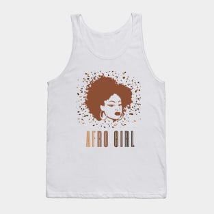 Strong Black Afro Girl African American Melanin Afro Queen Gift Tank Top